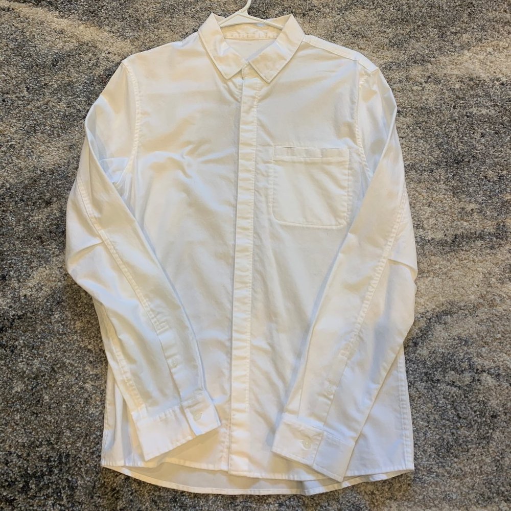 Lululemon white Oxford  button down shirt M